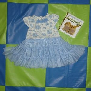 Little Me blue tutu dress